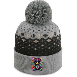 Funny Teddy Bear Hip Hop Colorful The Baniff Cuffed Pom Beanie