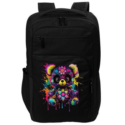 Funny Teddy Bear Hip Hop Colorful Impact Tech Backpack