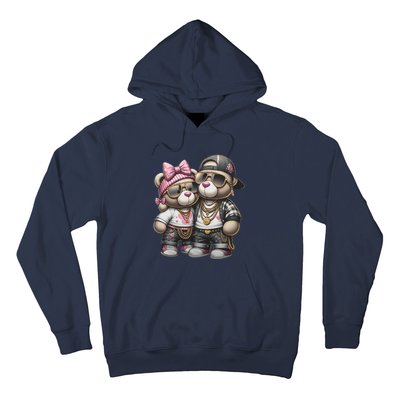 Funny Teddy Bear Hip Hop Colorful Hoodie