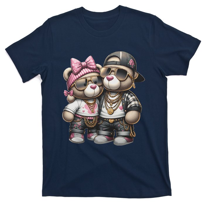 Funny Teddy Bear Hip Hop Colorful T-Shirt