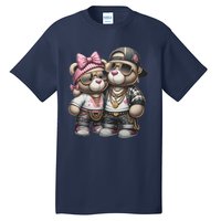 Funny Teddy Bear Hip Hop Colorful Tall T-Shirt