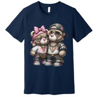 Funny Teddy Bear Hip Hop Colorful Premium T-Shirt