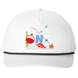 Fishing The Big One Year 1st First Birthday Little Fisherman Snapback Five-Panel Rope Hat