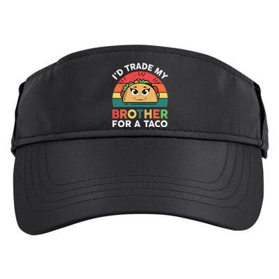 Funny Trade Brother Taco Mexican Tuesday  Adult Drive Performance Visor