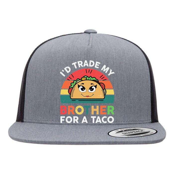 Funny Trade Brother Taco Mexican Tuesday  Flat Bill Trucker Hat