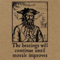 Funny The Beatings Will Continue Until Morale Improves Cotton Canvas Backpack