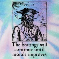 Funny The Beatings Will Continue Until Morale Improves Legacy Tie Dye Trucker Hat
