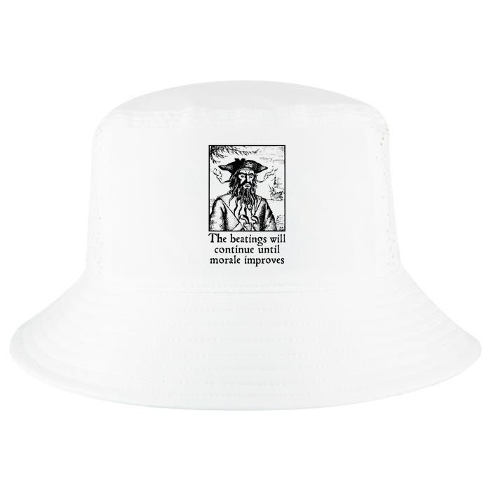 Funny The Beatings Will Continue Until Morale Improves Cool Comfort Performance Bucket Hat