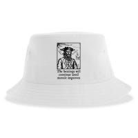 Funny The Beatings Will Continue Until Morale Improves Sustainable Bucket Hat