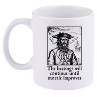 Funny The Beatings Will Continue Until Morale Improves 11oz C Handle Ceramic Mug