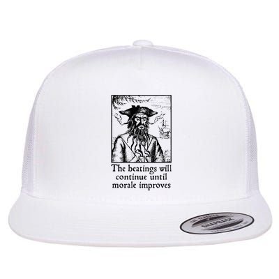 Funny The Beatings Will Continue Until Morale Improves Flatbill Hat