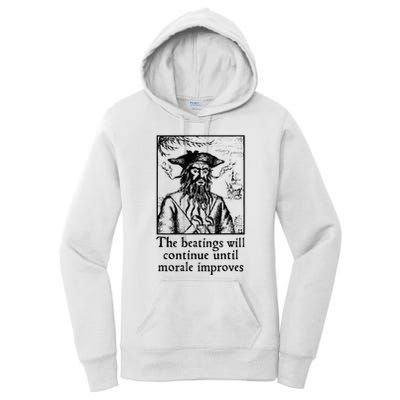 Funny The Beatings Will Continue Until Morale Improves Women's Pullover Hoodie
