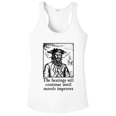 Funny The Beatings Will Continue Until Morale Improves Ladies PosiCharge Competitor Racerback Tank