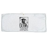 Funny The Beatings Will Continue Until Morale Improves Large Microfiber Waffle Golf Towel