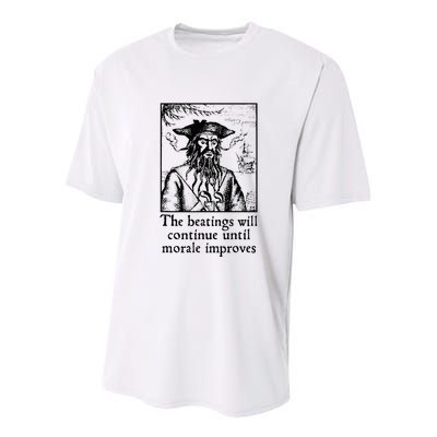 Funny The Beatings Will Continue Until Morale Improves Youth Performance Sprint T-Shirt