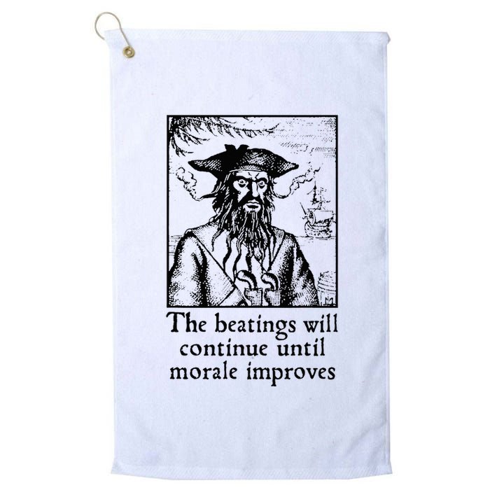 Funny The Beatings Will Continue Until Morale Improves Golf Towel