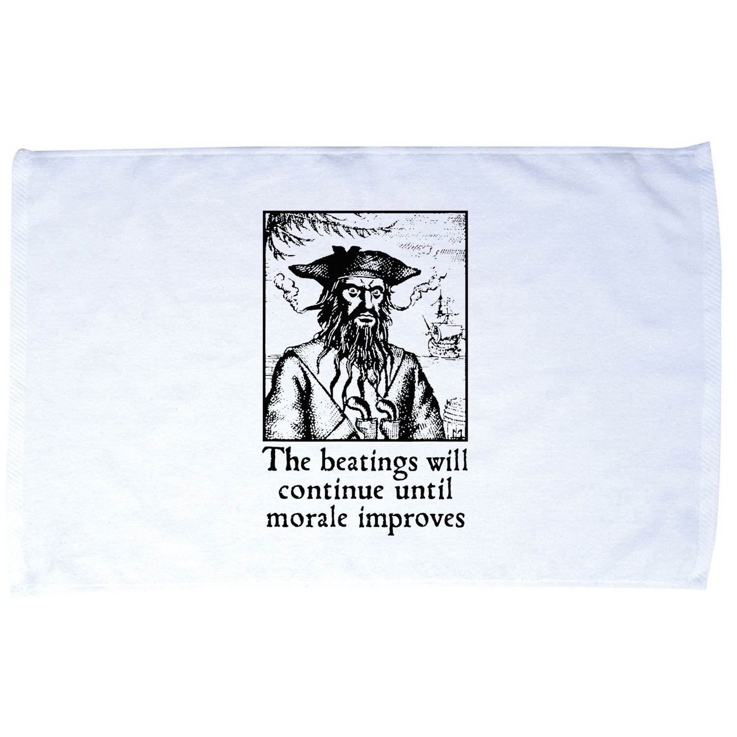 Funny The Beatings Will Continue Until Morale Improves Microfiber Hand Towel