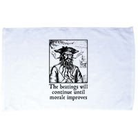 Funny The Beatings Will Continue Until Morale Improves Microfiber Hand Towel