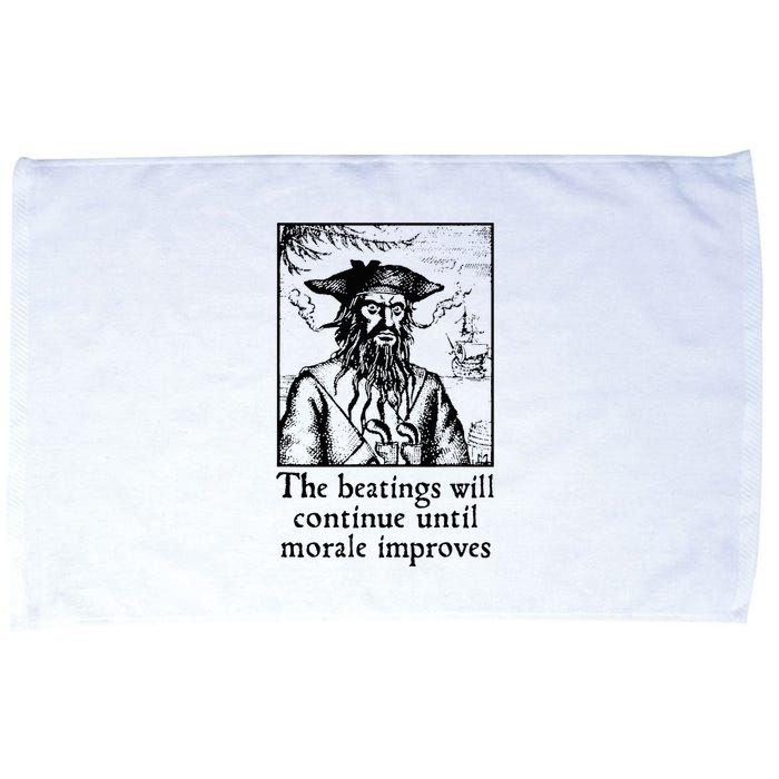 Funny The Beatings Will Continue Until Morale Improves Microfiber Hand Towel