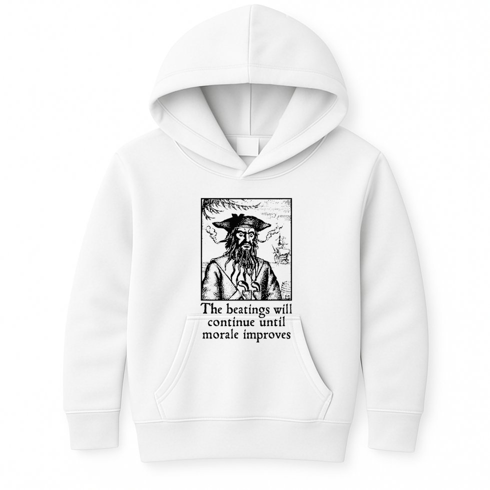 Funny The Beatings Will Continue Until Morale Improves Kids Hoodie