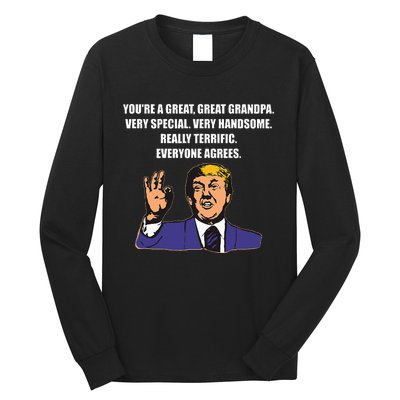 Funny Trump Best Grandpa Ever Everyone Agrees Long Sleeve Shirt