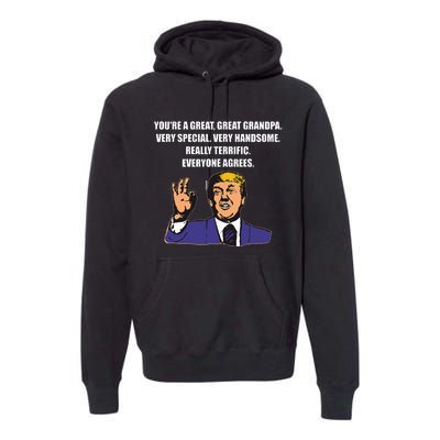 Funny Trump Best Grandpa Ever Everyone Agrees Premium Hoodie