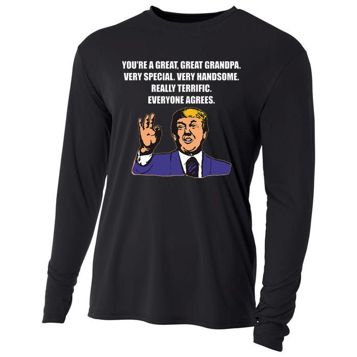 Funny Trump Best Grandpa Ever Everyone Agrees Cooling Performance Long Sleeve Crew