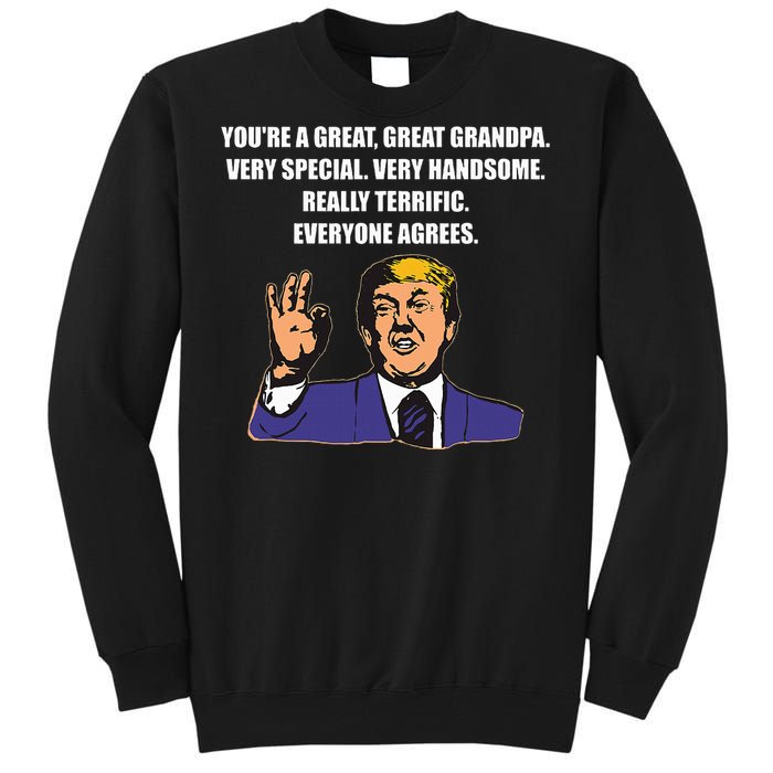 Funny Trump Best Grandpa Ever Everyone Agrees Tall Sweatshirt