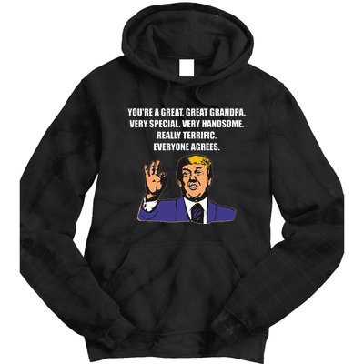 Funny Trump Best Grandpa Ever Everyone Agrees Tie Dye Hoodie