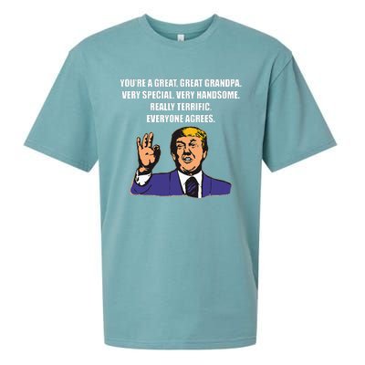 Funny Trump Best Grandpa Ever Everyone Agrees Sueded Cloud Jersey T-Shirt