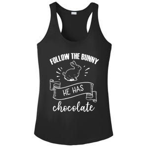 Follow The Bunny He Has Chocolate Wholesome Loving Family Gift Ladies PosiCharge Competitor Racerback Tank