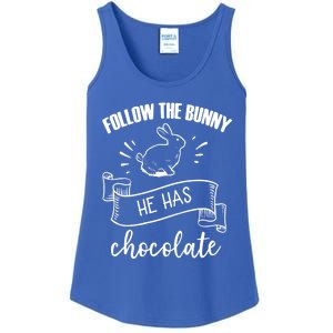 Follow The Bunny He Has Chocolate Wholesome Loving Family Gift Ladies Essential Tank