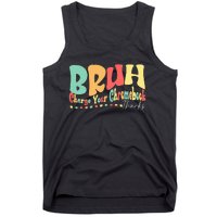 Funny Teachers Bruh Charge Your Chromebook Thanks Humor Tank Top