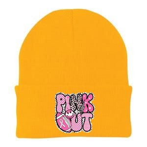 Football Team Breast Cancer Awareness Month Knit Cap Winter Beanie