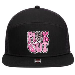 Football Team Breast Cancer Awareness Month 7 Panel Mesh Trucker Snapback Hat