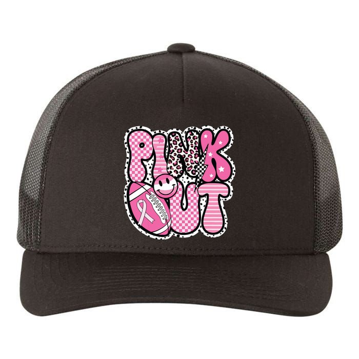 Football Team Breast Cancer Awareness Month Yupoong Adult 5-Panel Trucker Hat