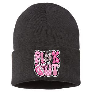 Football Team Breast Cancer Awareness Month Sustainable Knit Beanie