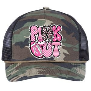 Football Team Breast Cancer Awareness Month Retro Rope Trucker Hat Cap