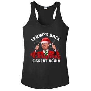 Funny TrumpS Back Christmas Is Great Again Xmas Pajama Ugly Ladies PosiCharge Competitor Racerback Tank