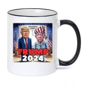 Funny Trump Biden Presidential Election Debate 2024 11oz Black Color Changing Mug