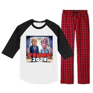 Funny Trump Biden Presidential Election Debate 2024 Raglan Sleeve Pajama Set