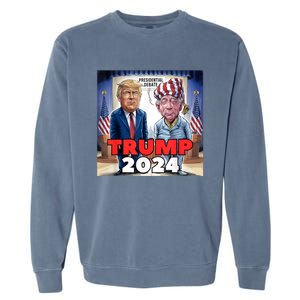 Funny Trump Biden Presidential Election Debate 2024 Garment-Dyed Sweatshirt