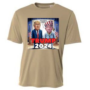 Funny Trump Biden Presidential Election Debate 2024 Cooling Performance Crew T-Shirt