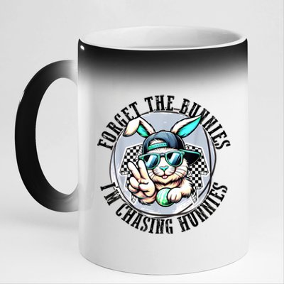 Forget The Bunnies IM Chasing Hunnies Easter Bunny Boy 11oz Black Color Changing Mug