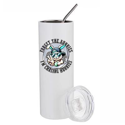 Forget The Bunnies IM Chasing Hunnies Easter Bunny Boy Stainless Steel Tumbler