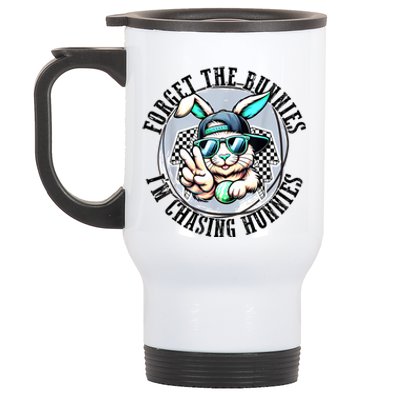 Forget The Bunnies IM Chasing Hunnies Easter Bunny Boy Stainless Steel Travel Mug