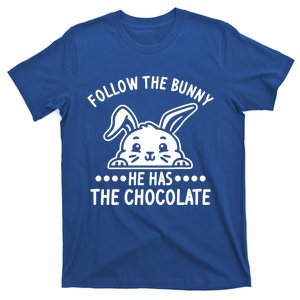 Follow The Bunny He Has The Chocolate Christian Bible Easter Gift T-Shirt