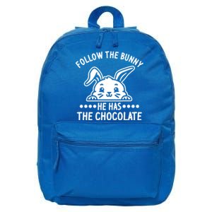 Follow The Bunny He Has The Chocolate Christian Bible Easter Gift 16 in Basic Backpack