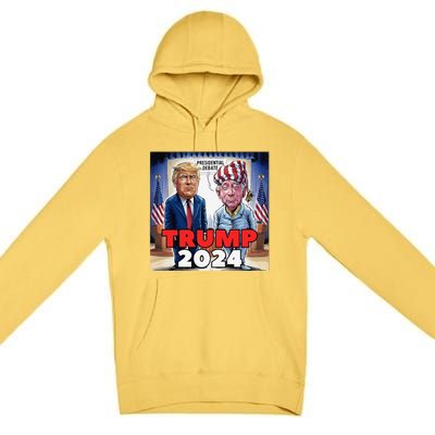 Funny Trump Biden Presidential Election Debate 2024 Premium Pullover Hoodie