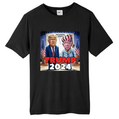 Funny Trump Biden Presidential Election Debate 2024 Tall Fusion ChromaSoft Performance T-Shirt